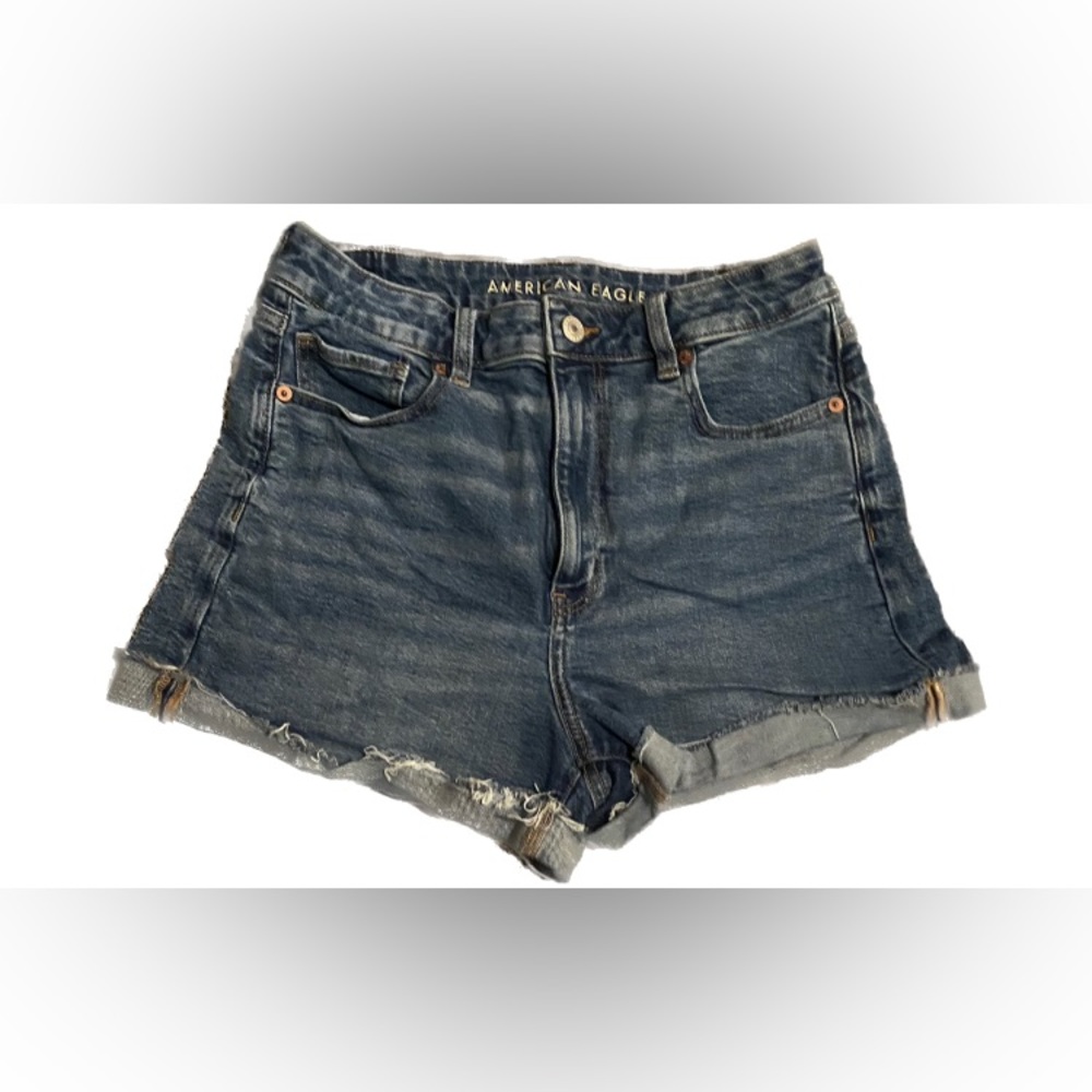 American Eagle Size 8 High-Rise Blue Jean Shorts. Gently used condition